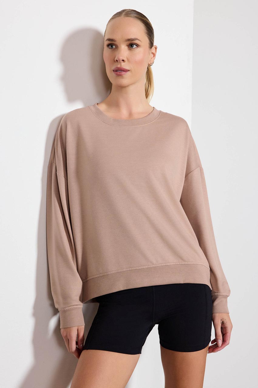 Serene Recycled Polyester TENCEL™ Modal Relaxed Crew Neck