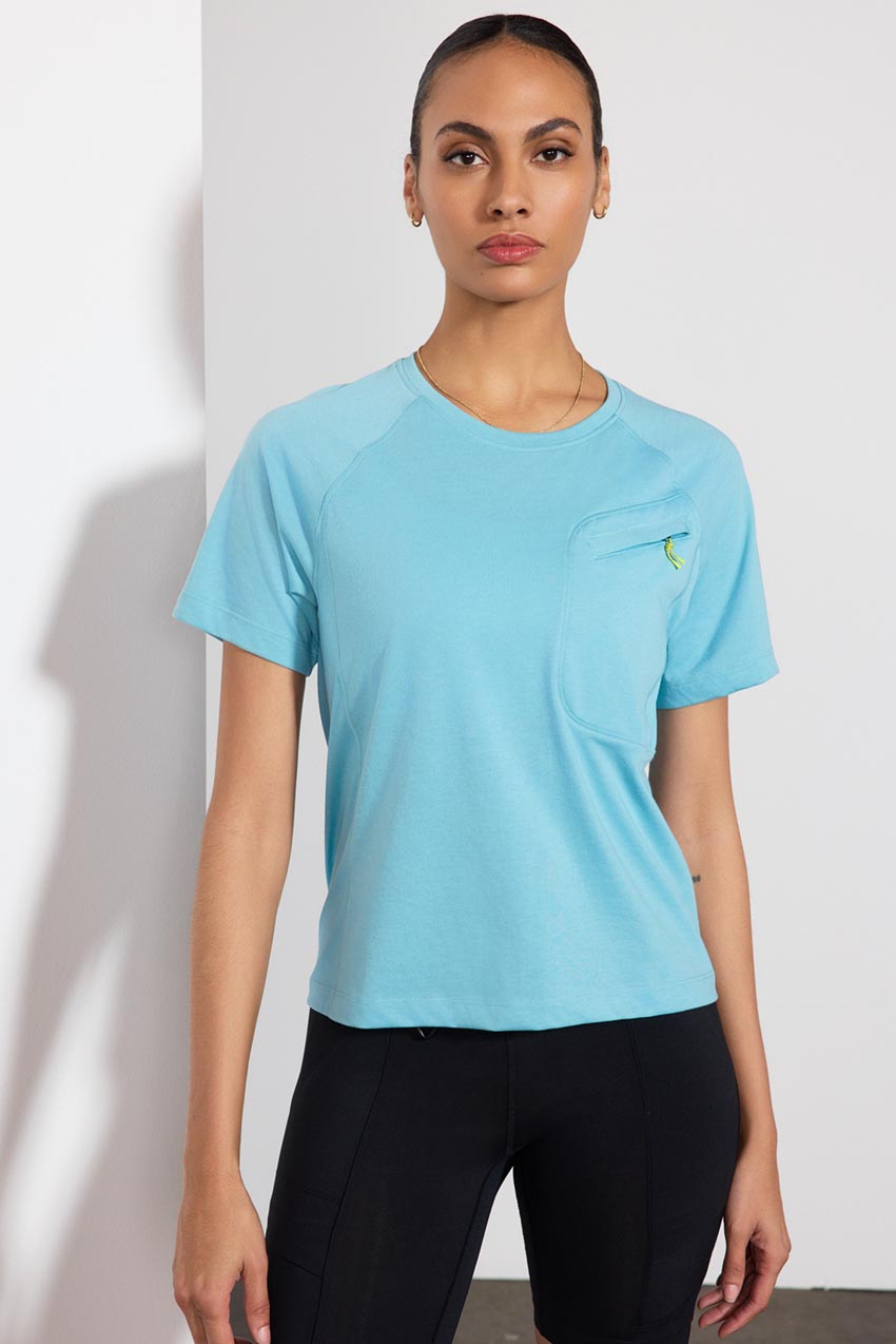 Achieve Mesh Panel T-Shirt with Chest Pocket